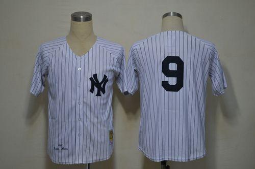 Mitchell And Ness 1961 Yankees #9 Roger Maris White Throwback Stitched MLB Jersey - Click Image to Close
